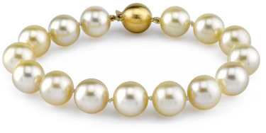 11-12mm Champagne Golden South Sea Pearl Bracelet