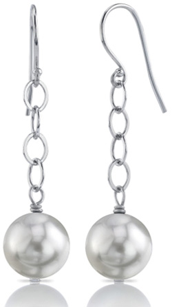 South Sea Pearl Dangling Tincup Earrings
