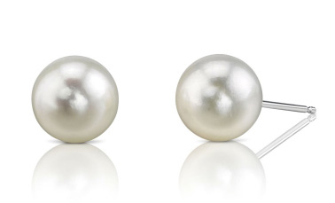 7.0-7.5mm White Akoya Pearl Stud Earrings