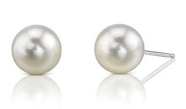 8.0-8.5mm White Akoya Pearl Stud Earrings