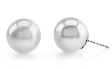 10mm White South Sea Pearl Stud Earrings