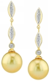 Golden South Sea Pearl Isabella Earrings