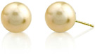 12mm Golden South Sea Pearl Stud Earrings