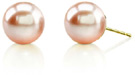 10mm Peach Freshwater Pearl Stud Earrings