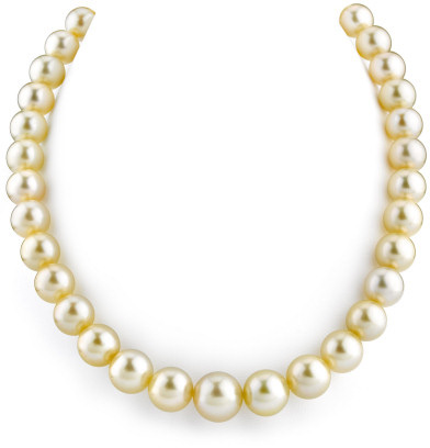 10-13mm Champagne Golden South Sea Pearl Necklace