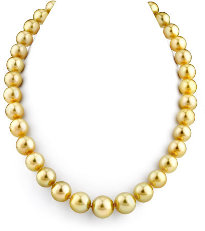 11-13mm Dark Golden South Sea Pearl Necklace