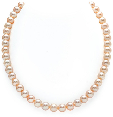 8-9mm Peach Freshwater Pearl Necklace - AAAA Quality