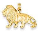 18K Gold Lion Pendant