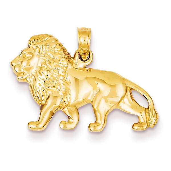 22K Gold Lion Pendant for Men