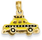 Yellow Taxi Cab Pendant in 14K Gold