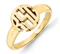 Classic Monogram Ring, 14K Gold