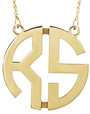 2-Letter Women's Gold Custom Monogram Necklace