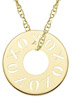 XOXO Stamped Circle Necklace in Gold