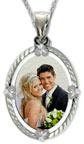 Color Photo Jewelry Pendant in Sterling Silver