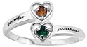 Custom Heart Promise Ring in Sterling Silver with CZ