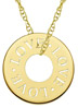 Cut-Out Love Circle Necklace in Gold