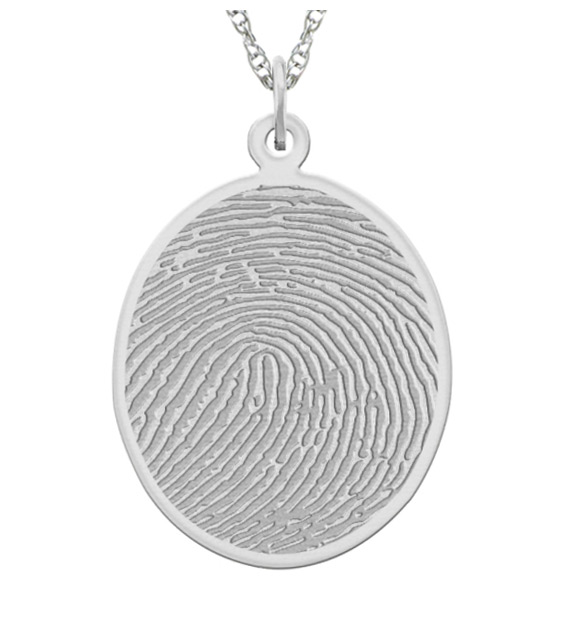 Sterling Silver Fingerprint Necklace