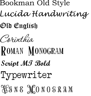 personalized fonts