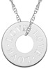 Love Circle Necklace in White Gold