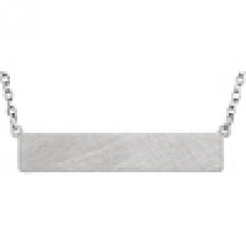Engraveable Love Plate Necklace in 14K White Gold 3