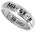 Men's Stainless Steel Personalized 8mm Engraved Spinner Ring