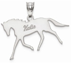 Personalized Horse Pendant, Sterling Silver