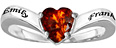 Promise Ring with Heart-Shaped Cubic Zirconia in Sterling Silver