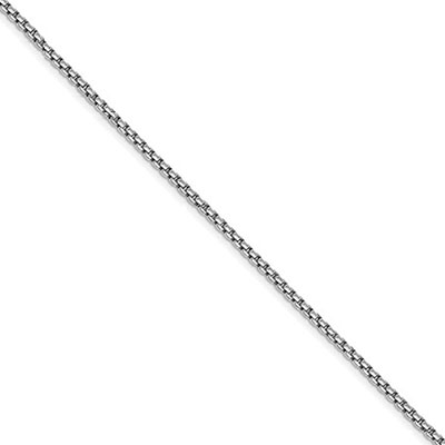 1.6mm Round Platinum Box Chain Necklace