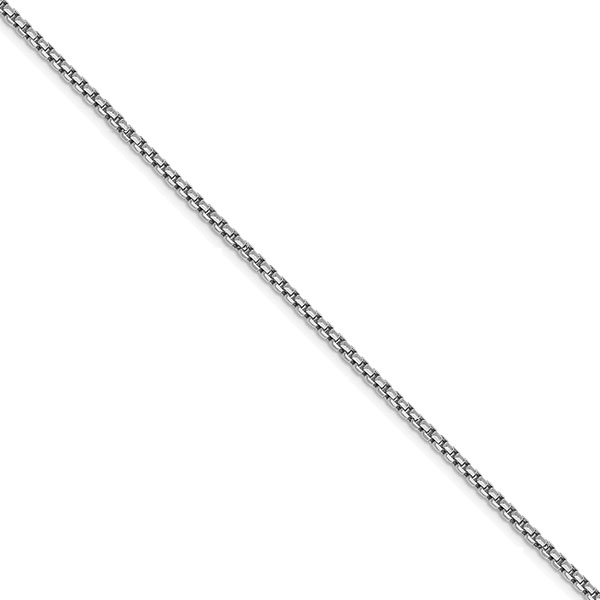 1mm platinum round box chain necklace
