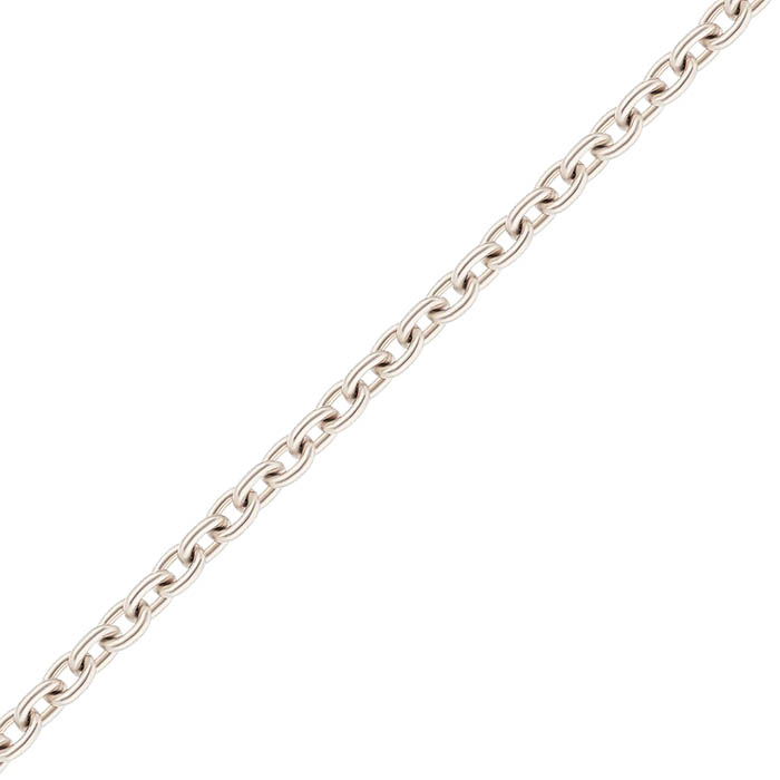 2.3mm platinum round cable chain necklace