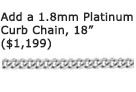 1.8mm Platinum Chain 18 Inches