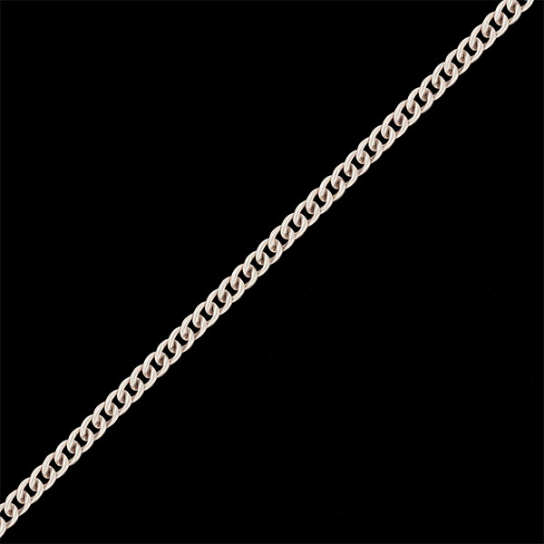 1.8mm Platinum Curb Link Chain Necklace