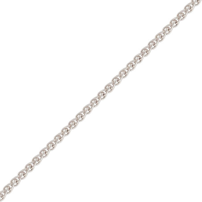 platinum 1.9mm round wheat chain necklace