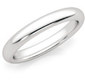 3mm Platinum Plain Wedding Band Ring