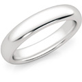 4mm Platinum Plain Wedding Band Ring