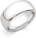 8mm Comfort Fit 14K White Gold Wedding Band Ring