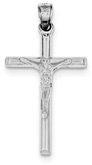 Polished Crucifix Pendant, Sterling Silver