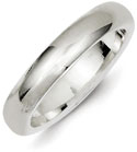 Sterling Silver 4mm Comfort Fit Wedding Band