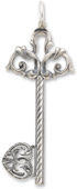 Victorian Heart Key in Sterling Silver