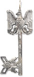 Renaissance Eagle Key Pendant in Sterling Silver