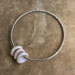 Sterling Silver Bangle With Puka Shells
