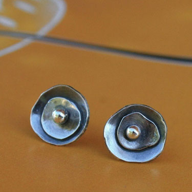Sterling Silver Sea Anemone Stud Earrings
