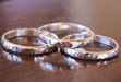 Hammered Stacking Rings in Sterling Silver