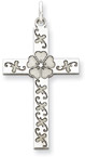 Sterling Silver Posey Cross