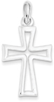 Medieval-Style Cutout Cross Pendant, Sterling Silver