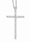God's Glory CZ Cross Necklace in Sterling Silver