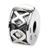 .925 Sterling Silver Hinged X Clip Bead