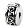.925 Sterling Silver Hinged Hearts Clip Bead