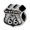.925 Sterling Silver Route 66 Bead