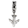 Sterling Silver Airplane Dangle Bead